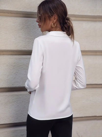 CELESTE™ PEARL BUTTON BLOUSE