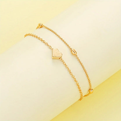 AMORA GLINT™ — 3PCS SIMPLE HEART-SHAPED NECKLACE & BRACELET SET