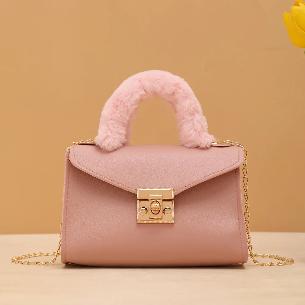 FURÉLLE CHIC™ — AUTUMN SOFT PLUSH FAUX FUR HANDBAG