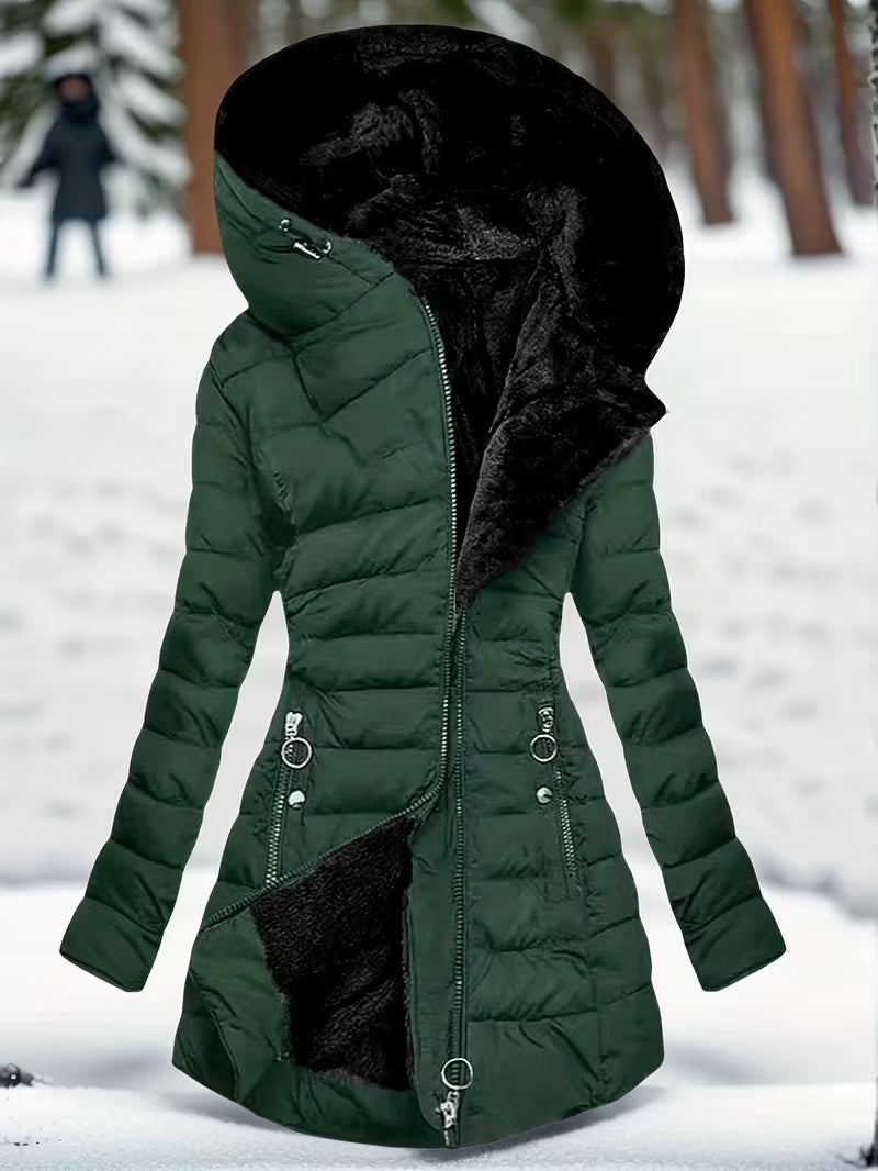 SERENA™ ELEGANT WARM ZIP-UP HOODED COAT