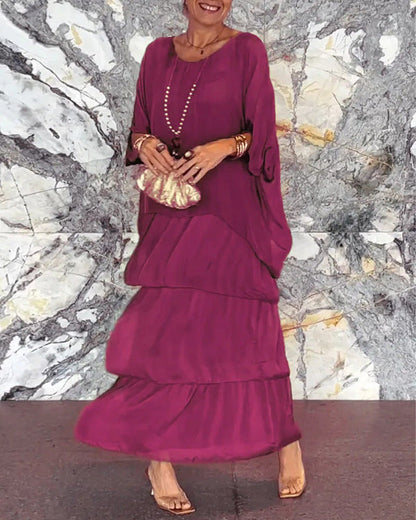 LONG DRESS WITH ARTISTIC DESIGN AND ORIGINAL STYLE