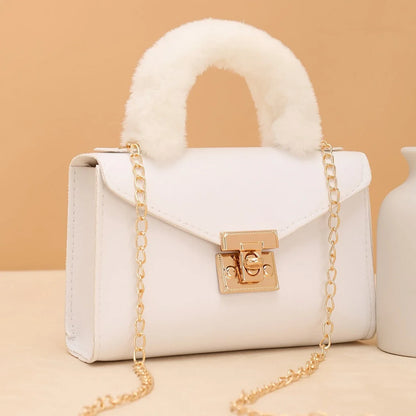 FURÉLLE CHIC™ — AUTUMN SOFT PLUSH FAUX FUR HANDBAG
