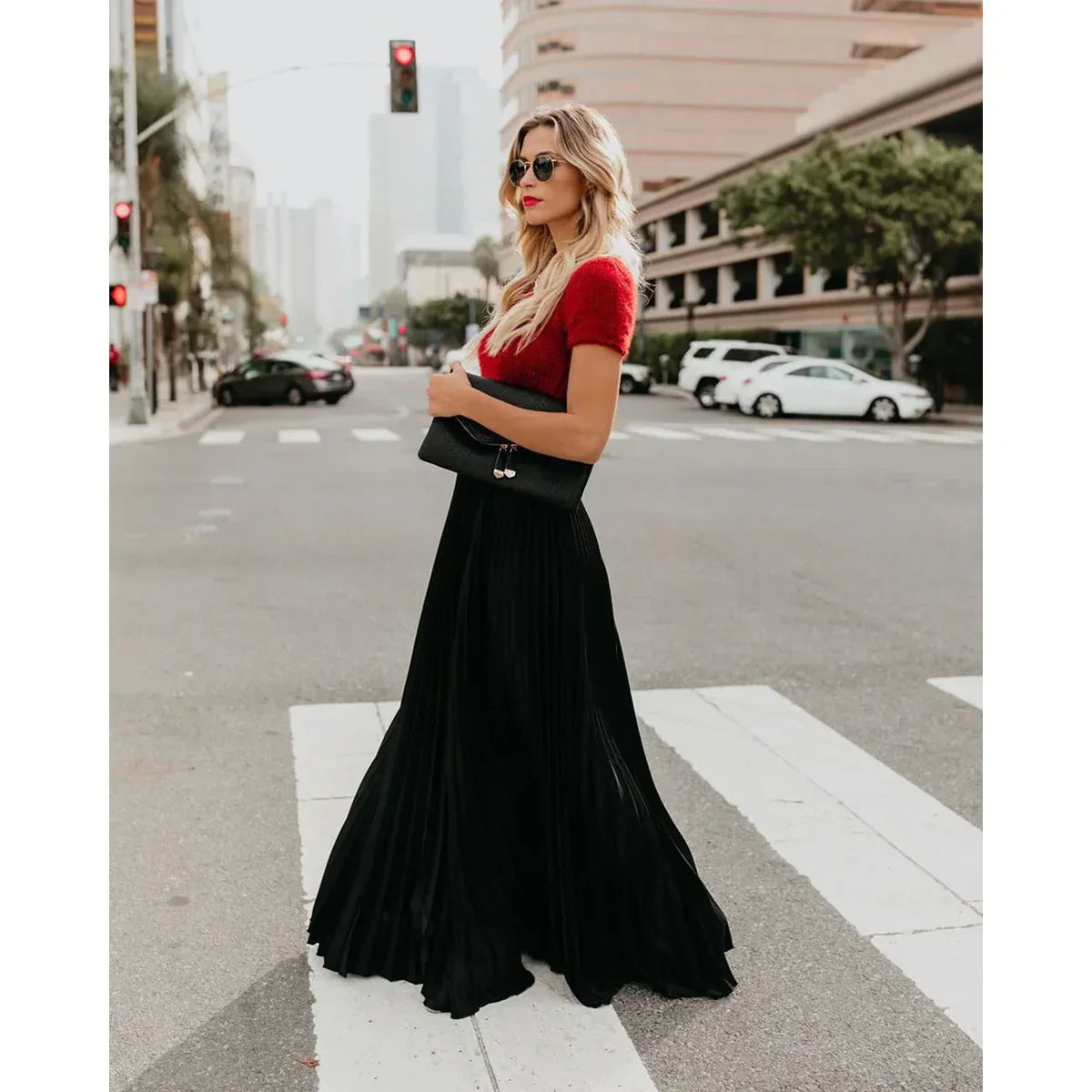 LYRISA™ PLEATED MAXI SKIRT