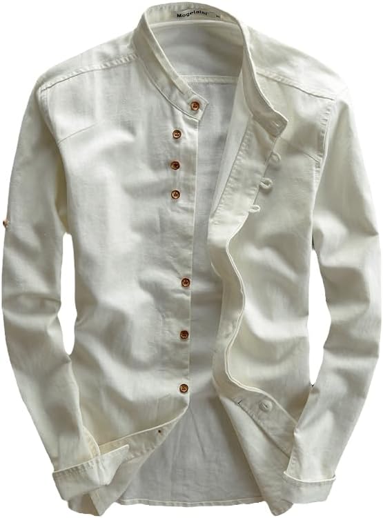 KAITO™ VINTAGE LINEN STAND-COLLAR SHIRT