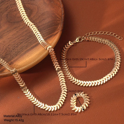 SOLARA BLOOM™ — 3PCS WOMEN’S NECKLACE, BRACELET & RING SET