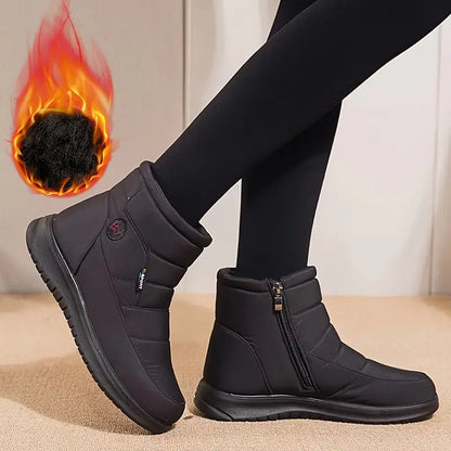 DELTA™ WOMEN'S ROUND TOE WARM SNOW BOOTS WITH SIDE ZIPPER