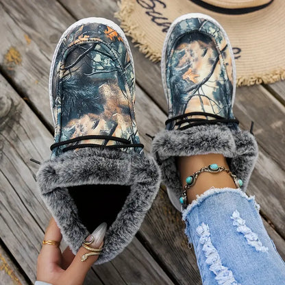 GODERICH™ CAMOUFLAGE FAUX FUR WINTER ANKLE BOOTS