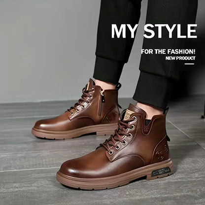SWASTIKA™ LACE-UP VINTAGE WINTER BOOTS