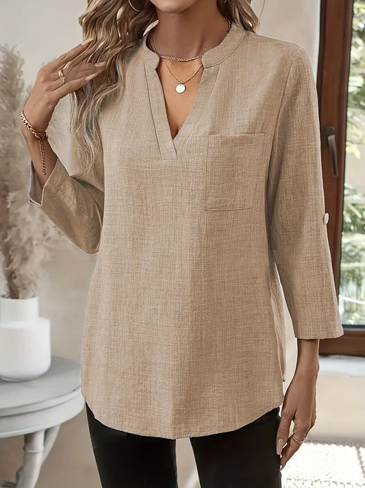 LIVIA™ V-NECK BLOUSE