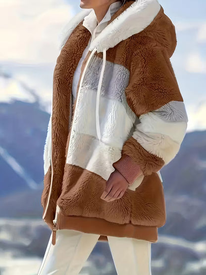 SIENNA™ WOMEN'S COZY FUR-TRIMMED HOODED JACKET