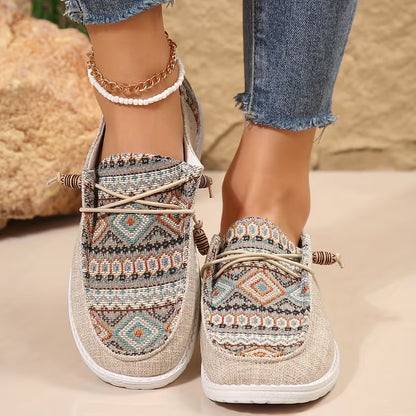 TALA | ETHNIC-PRINT OUTDOOR COMFORT LOAFERS