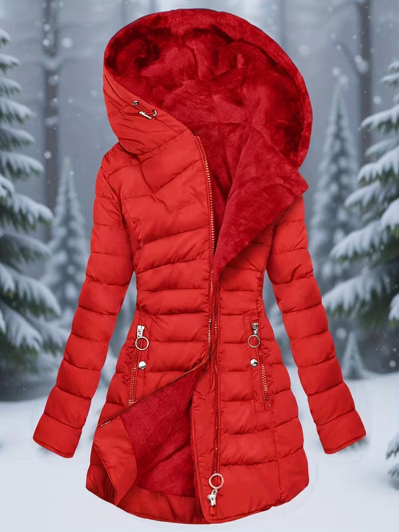 SERENA™ ELEGANT WARM ZIP-UP HOODED COAT