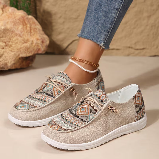TALA | ETHNIC-PRINT OUTDOOR COMFORT LOAFERS