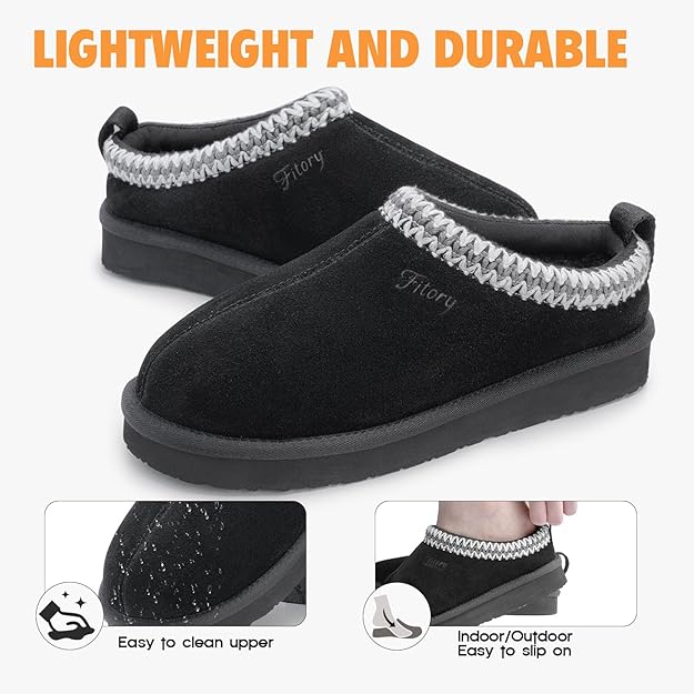 WOMEN'S PLATFORM SLIPPERS – COZY SUEDE ANKLE BOOTS WITH FLEECE LINING