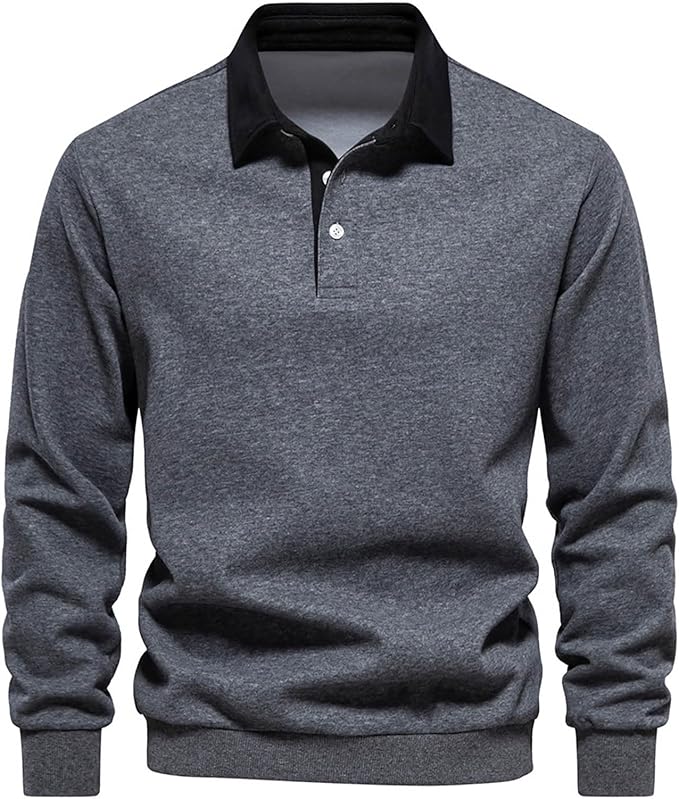 ATLAS™ LONG-SLEEVE BUTTON COLLAR PULLOVER