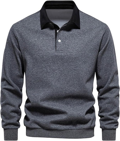 ATLAS™ LONG-SLEEVE BUTTON COLLAR PULLOVER