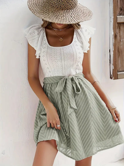 SERELLE™ EYELET MINI DRESS