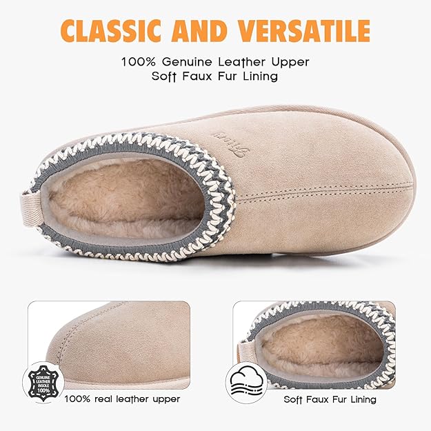 WOMEN'S PLATFORM SLIPPERS – COZY SUEDE ANKLE BOOTS WITH FLEECE LINING