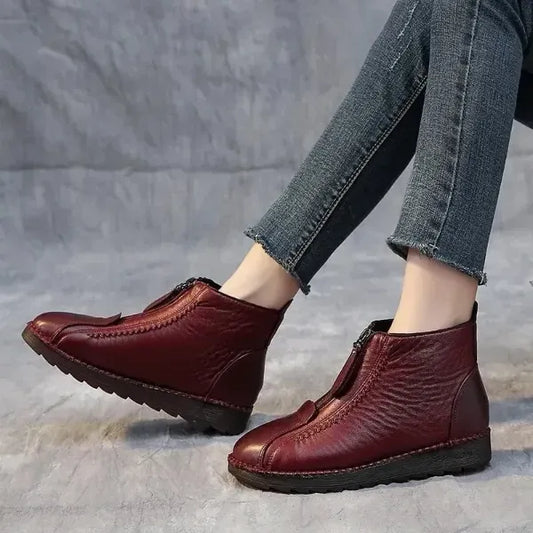 ABBY™ LEATHER NON-SLIP ANKLE SNOW BOOTS