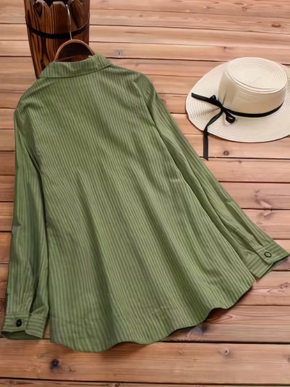 AURORA™ | SOLID SIDE BUTTON BLOUSE