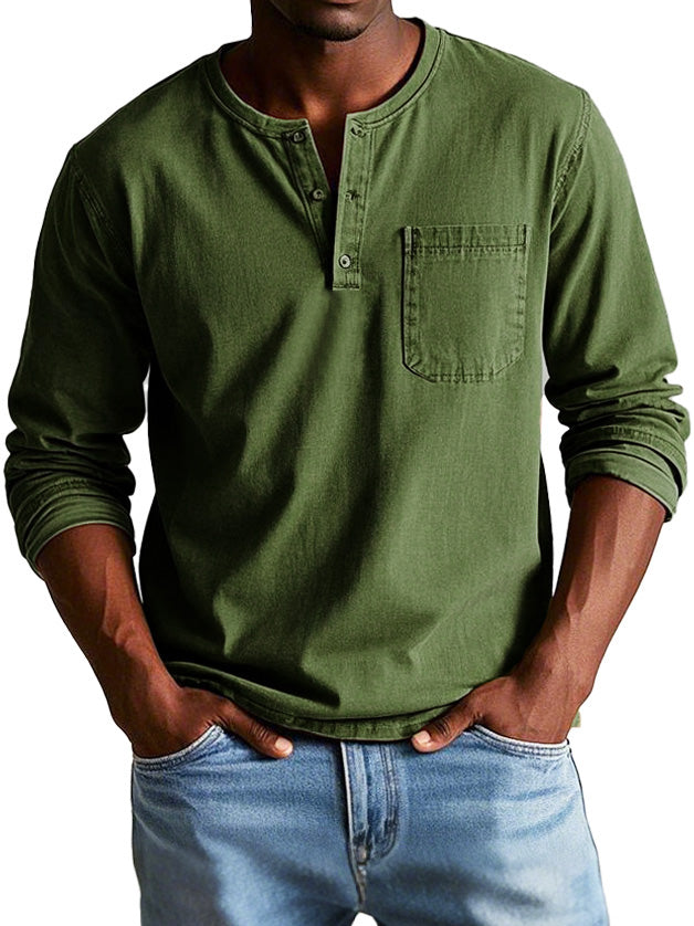 THAYER™ | MEN’S LONG-SLEEVE VINTAGE SHIRT