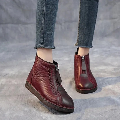ABBY™ LEATHER NON-SLIP ANKLE SNOW BOOTS