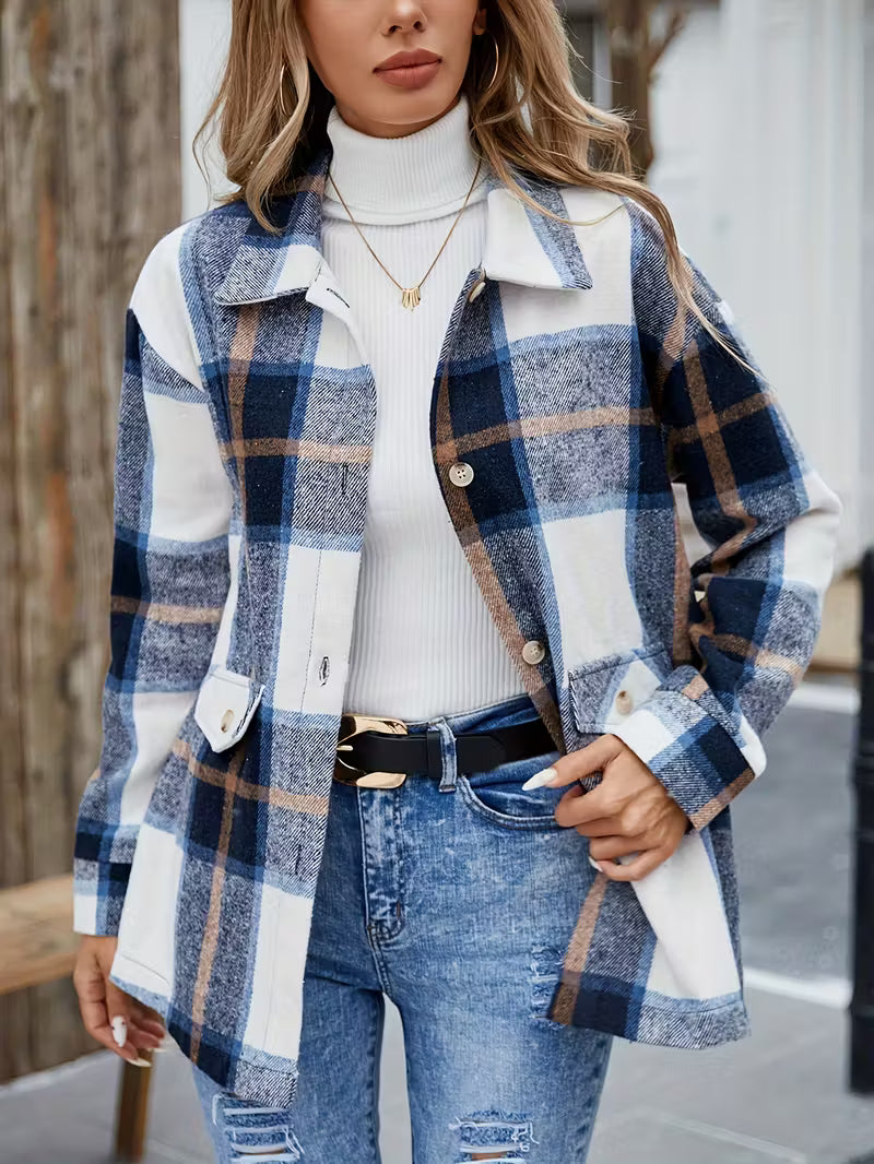 MADELINE™ | ELEGANT PLAID LONG SLEEVE SHIRT