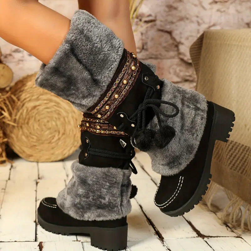 MISTASSINI™ WINTER BOOTS – WARM MID-CALF FLEECE
