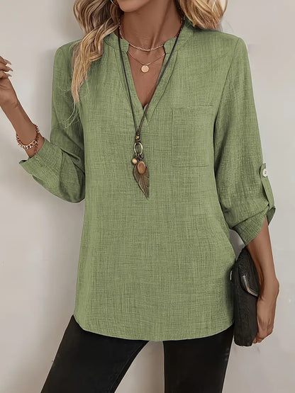 LIVIA™ V-NECK BLOUSE