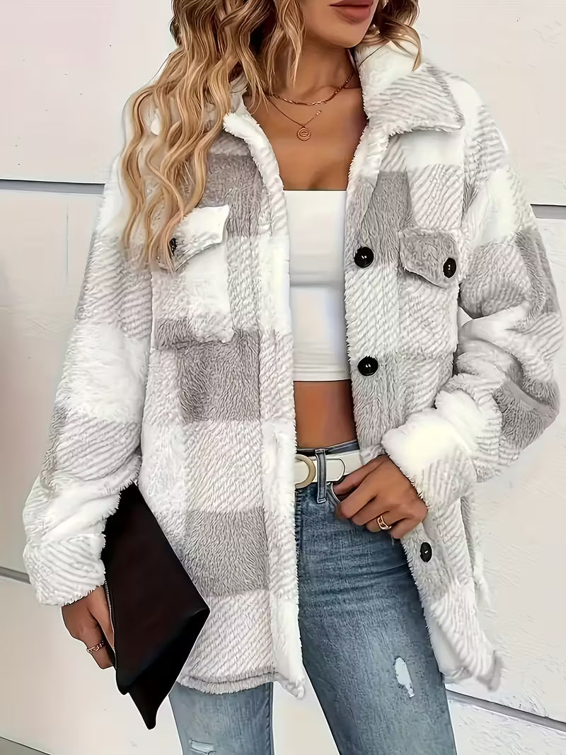 ADELYN™ PLUSH CHECKERED WINTER JACKET