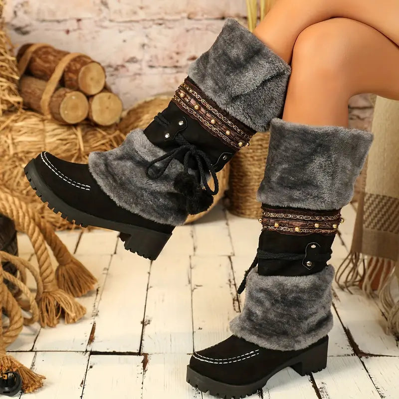 MISTASSINI™ WINTER BOOTS – WARM MID-CALF FLEECE