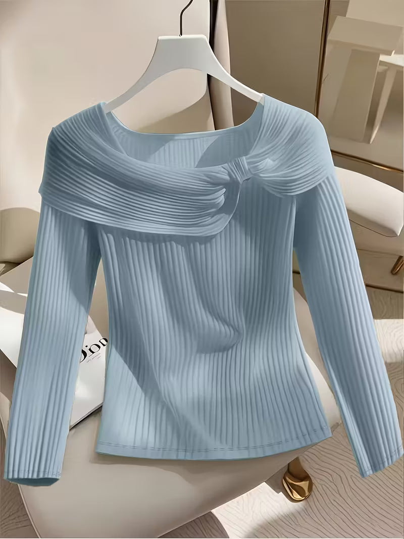 IVY™ | ELEGANT MINT GREEN RUFFLED TUNIC TOP