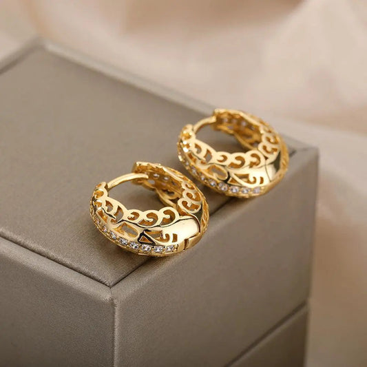 GOLDEN HARMONY MANDALA EARRINGS