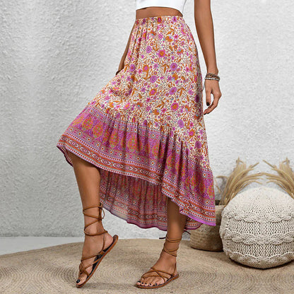 SARELLA™ FLORAL PAISLEY MIDI SKIRT