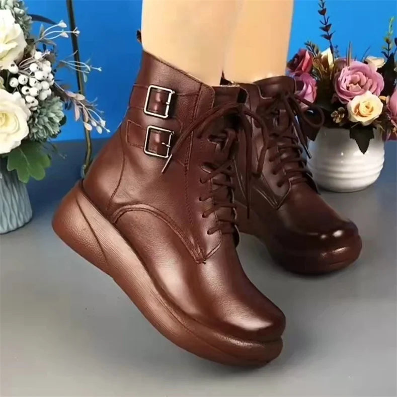 ARIA™ WOMEN'S SOFT LEATHER MARTIN ANKE BOOTS
