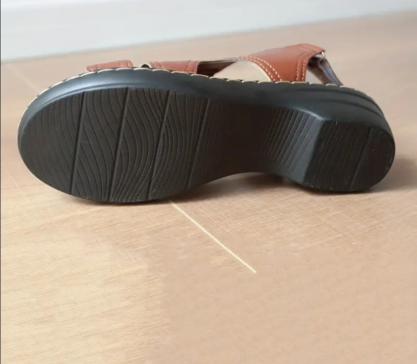 PREMIUM™ ORTHOPEDIC LEATHER WEDGE SANDALS