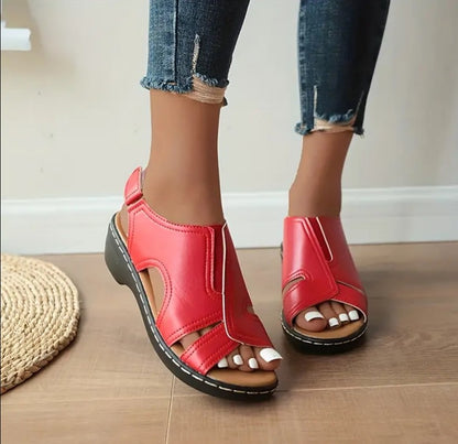 PREMIUM™ ORTHOPEDIC LEATHER WEDGE SANDALS