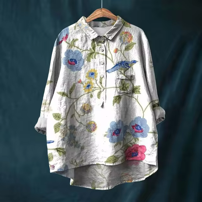 AKIRA™ COLORFUL SPRING FLORAL CASUAL SHIRT