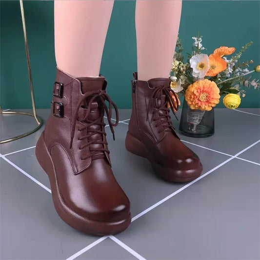 ARIA™ WOMEN'S SOFT LEATHER MARTIN ANKE BOOTS