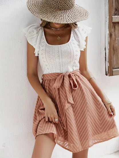 SERELLE™ EYELET MINI DRESS