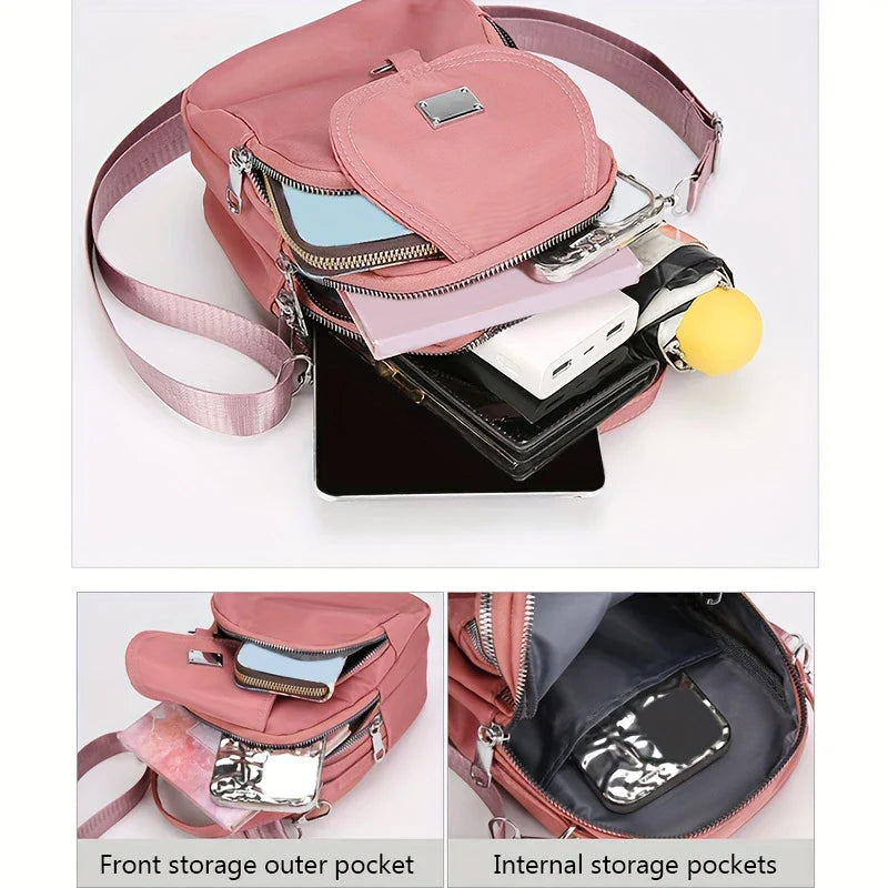 MODA CARRY™ — WOMEN’S OXFORD CLOTH MESSENGER BAG