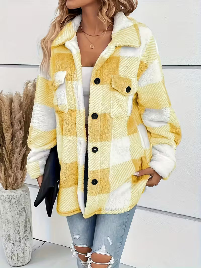 ADELYN™ PLUSH CHECKERED WINTER JACKET
