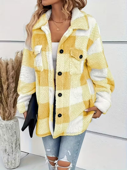 ADELYN™ PLUSH CHECKERED WINTER JACKET