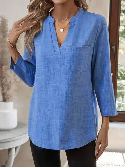 LIVIA™ V-NECK BLOUSE