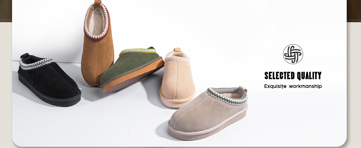 WOMEN'S PLATFORM SLIPPERS – COZY SUEDE ANKLE BOOTS WITH FLEECE LINING