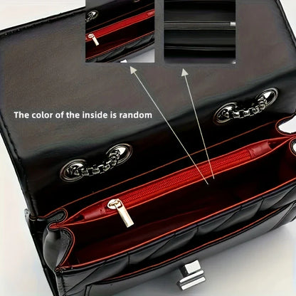 NOIR TARTANE™ — ELEGANT BLACK MINI TARTAN CROSSBODY BAG