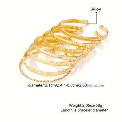 CELESTINA AURA™ — 7PCS LUXURY METAL SIX-POINTED STAR BRACELET SET