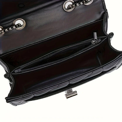 NOIR TARTANE™ — ELEGANT BLACK MINI TARTAN CROSSBODY BAG