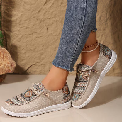 TALA | ETHNIC-PRINT OUTDOOR COMFORT LOAFERS