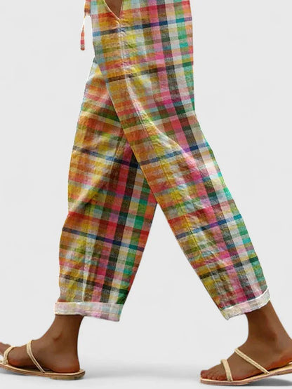 SARIKA™ COMFORTABLE CHECKERED PANTS